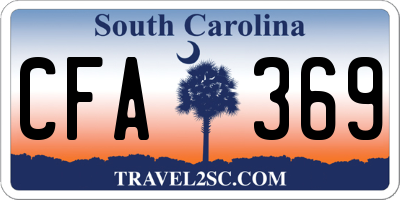 SC license plate CFA369