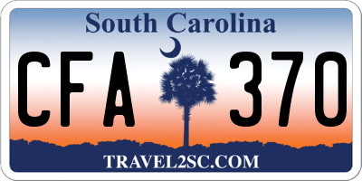 SC license plate CFA370