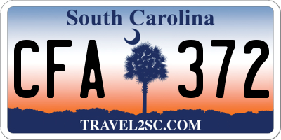SC license plate CFA372