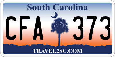 SC license plate CFA373