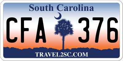 SC license plate CFA376