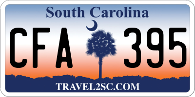 SC license plate CFA395