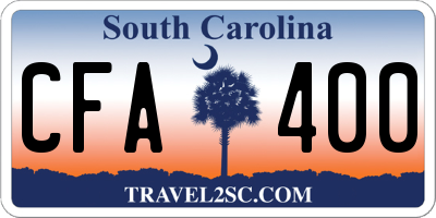 SC license plate CFA400
