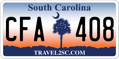 SC license plate CFA408