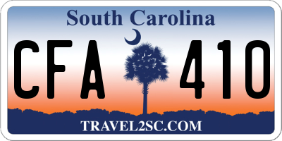 SC license plate CFA410
