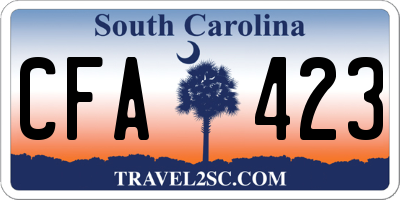 SC license plate CFA423