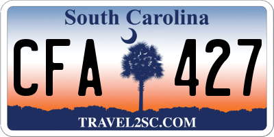 SC license plate CFA427