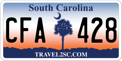 SC license plate CFA428