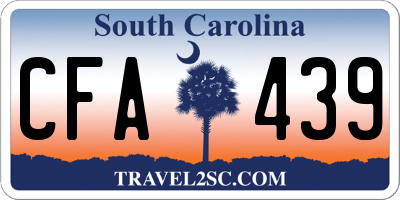 SC license plate CFA439