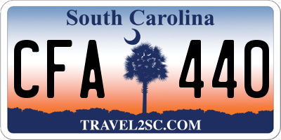 SC license plate CFA440