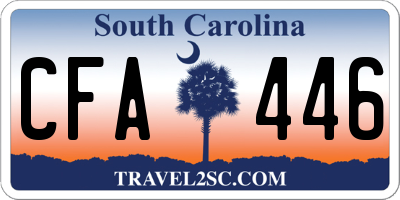 SC license plate CFA446