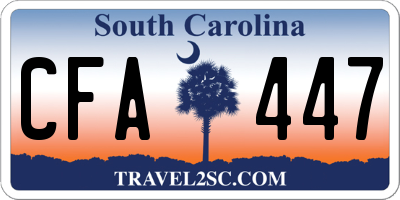 SC license plate CFA447