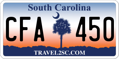 SC license plate CFA450