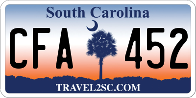 SC license plate CFA452