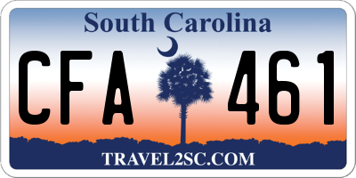 SC license plate CFA461