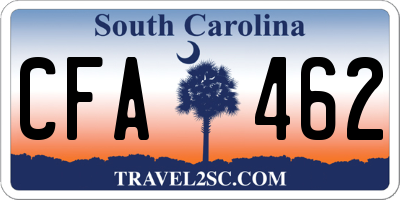SC license plate CFA462