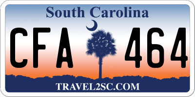 SC license plate CFA464