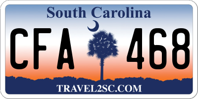 SC license plate CFA468