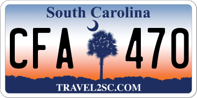 SC license plate CFA470