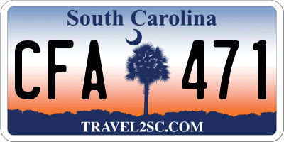 SC license plate CFA471