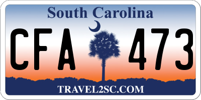 SC license plate CFA473