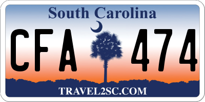 SC license plate CFA474