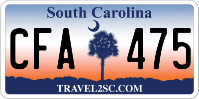 SC license plate CFA475
