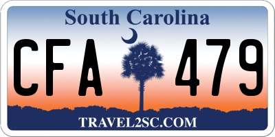 SC license plate CFA479