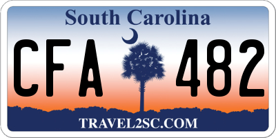 SC license plate CFA482