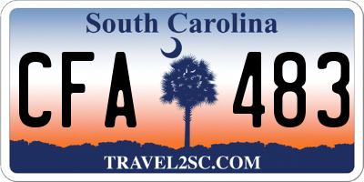 SC license plate CFA483