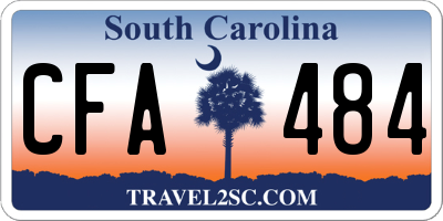 SC license plate CFA484