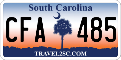 SC license plate CFA485