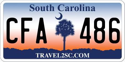 SC license plate CFA486