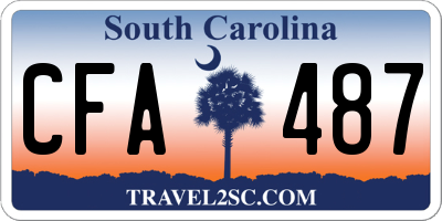 SC license plate CFA487