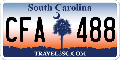 SC license plate CFA488
