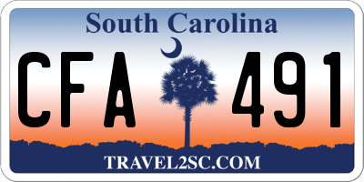 SC license plate CFA491