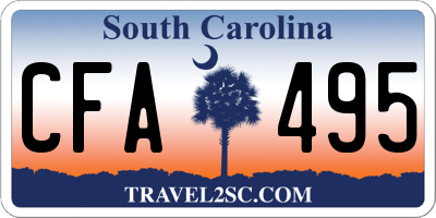 SC license plate CFA495