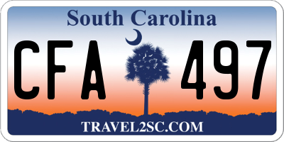 SC license plate CFA497