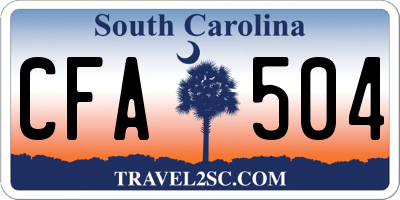 SC license plate CFA504