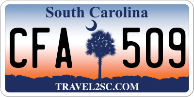 SC license plate CFA509