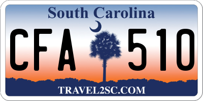 SC license plate CFA510