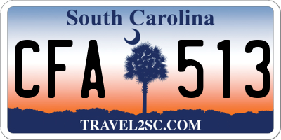 SC license plate CFA513
