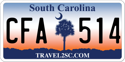 SC license plate CFA514