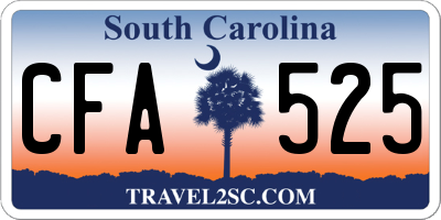 SC license plate CFA525