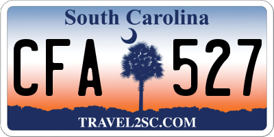 SC license plate CFA527