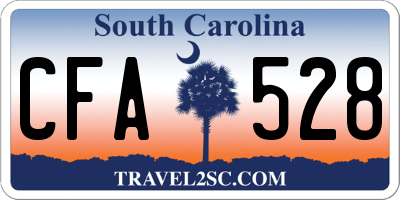 SC license plate CFA528