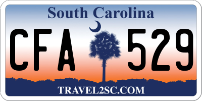 SC license plate CFA529