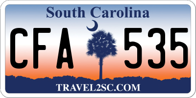 SC license plate CFA535