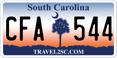 SC license plate CFA544