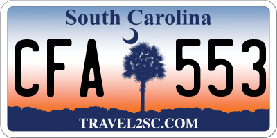 SC license plate CFA553